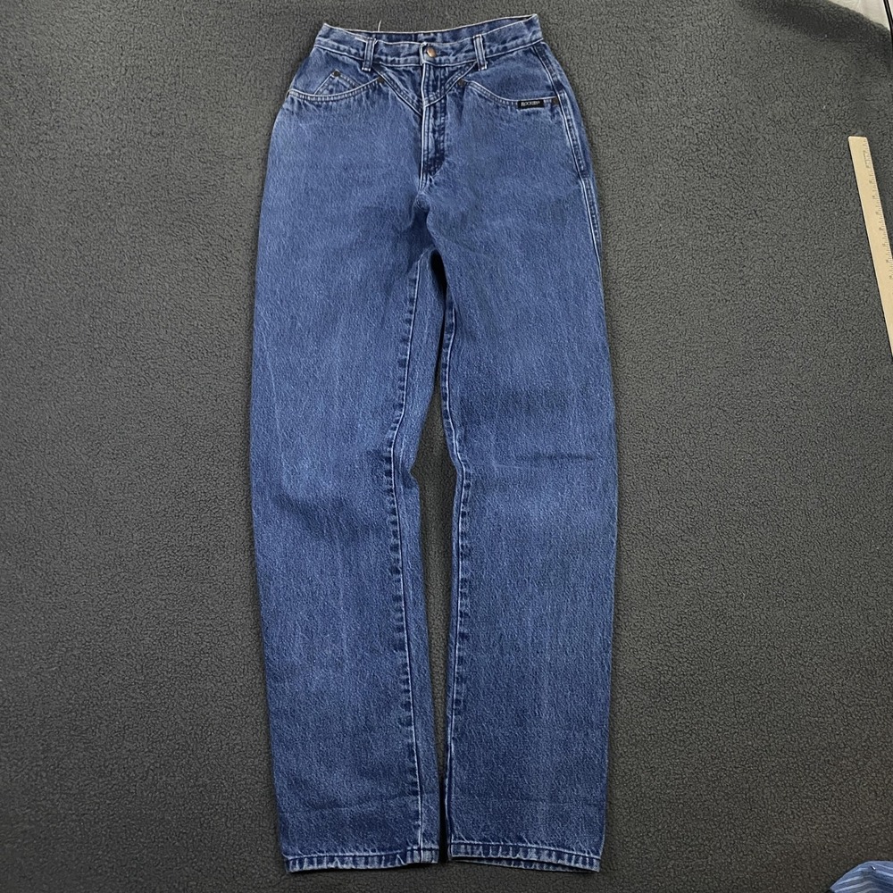 Vintage Rockies Jeans Womens Juniors 11 Blue High Rise Mom Relaxed Denim Western